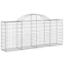 Paniers à gabions arqués 7 pcs 200x30x80/100 cm Fer galvanisé 