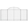 Paniers à gabions arqués 7 pcs 200x30x80/100 cm Fer galvanisé 