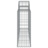 Paniers à gabions arqués 7 pcs 200x30x80/100 cm Fer galvanisé 