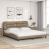 Lit avec matelas cappuccino 180x200 cm similicuir 