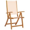 Chaises pliables de jardin lot de 6 bois d'acacia et textilène 