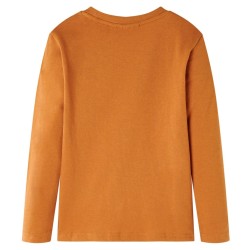 T-shirt enfants à manches longues ocre foncé 140 