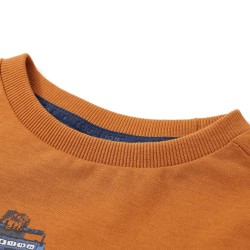T-shirt enfants à manches longues ocre foncé 140 
