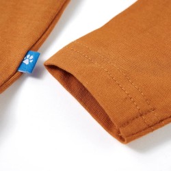T-shirt enfants à manches longues ocre foncé 140 