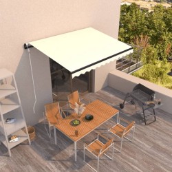 Auvent rétractable automatique 350x250 cm Crème 