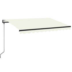 Auvent rétractable automatique 350x250 cm Crème 