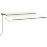 Auvent rétractable automatique 350x250 cm Crème 