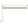 Auvent rétractable automatique 350x250 cm Crème 