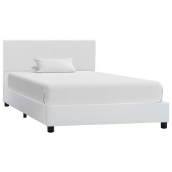 Cadre de lit Blanc Similicuir 100 x 200 cm 