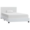 Cadre de lit Blanc Similicuir 100 x 200 cm 