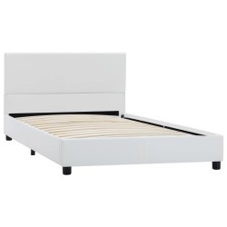 Cadre de lit Blanc Similicuir 100 x 200 cm 