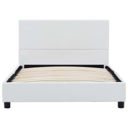 Cadre de lit Blanc Similicuir 100 x 200 cm 