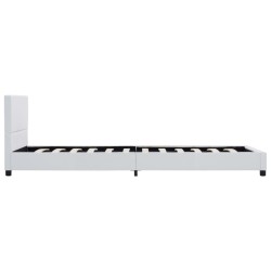 Cadre de lit Blanc Similicuir 100 x 200 cm 