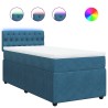 Sommier à lattes de lit avec matelas bleu 90x200 cm velours 