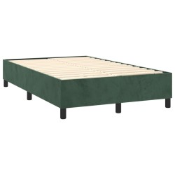 Sommier à lattes de lit avec matelas vert foncé 120x190 cm 