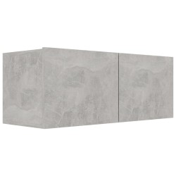 Ensemble de meubles TV 4 pcs Gris béton Bois d'ingénierie 