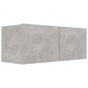 Ensemble de meubles TV 4 pcs Gris béton Bois d'ingénierie 