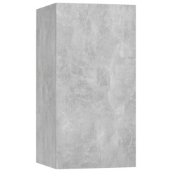 Ensemble de meubles TV 4 pcs Gris béton Bois d'ingénierie 