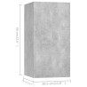 Ensemble de meubles TV 4 pcs Gris béton Bois d'ingénierie 