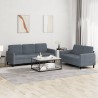 Ensemble de canapés 2 pcs gris foncé velours 