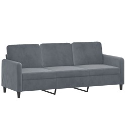 Ensemble de canapés 2 pcs gris foncé velours 