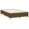 Sommier à lattes de lit et matelas marron foncé 120x190cm tissu 