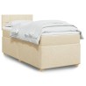 Sommier à lattes de lit avec matelas Crème 100x200 cm Tissu 