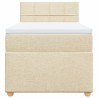 Sommier à lattes de lit avec matelas Crème 100x200 cm Tissu 
