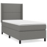 Sommier à lattes de lit avec matelas Gris foncé 80x200 cm Tissu 