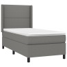 Sommier à lattes de lit avec matelas Gris foncé 80x200 cm Tissu 