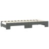 Lit de jour avec gigogne et matelas gris foncé 90x190 cm tissu 