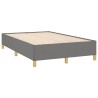 Sommier à lattes de lit matelas LED gris foncé 120x190 cm tissu 