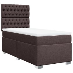 Sommier à lattes de lit avec matelas Marron foncé 90x200 cm 