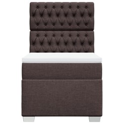 Sommier à lattes de lit avec matelas Marron foncé 90x200 cm 