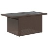 Salon de jardin avec coussins 6 pcs marron résine tressée 