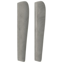 Tête de lit avec oreilles Gris clair 163x23x118/128 cm Velours 