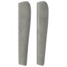 Tête de lit avec oreilles Gris clair 163x23x118/128 cm Velours 
