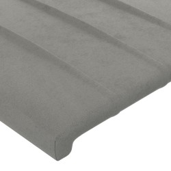 Tête de lit avec oreilles Gris clair 163x23x118/128 cm Velours 