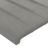 Tête de lit avec oreilles Gris clair 163x23x118/128 cm Velours 