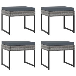 Ensemble à manger de jardin coussins 9pcs Résine tressée Gris 