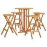 Ensemble de bar pliable 5 pcs Bois de teck massif  