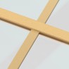 Porte coulissante doré 76x205 cm verre ESG clair et aluminium 