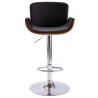 Tabouret de bar Noir Similicuir 
