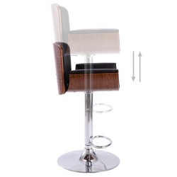 Tabouret de bar Noir Similicuir 