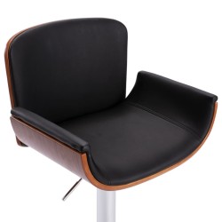 Tabouret de bar Noir Similicuir 