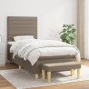 Sommier à lattes de lit avec matelas Taupe 80x200 cm Tissu 