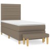 Sommier à lattes de lit avec matelas Taupe 80x200 cm Tissu 
