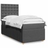 Sommier à lattes de lit avec matelas Gris foncé 80x200 cm Tissu 
