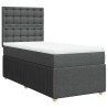 Sommier à lattes de lit avec matelas Gris foncé 80x200 cm Tissu 