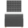 Sommier à lattes de lit avec matelas Gris foncé 80x200 cm Tissu 